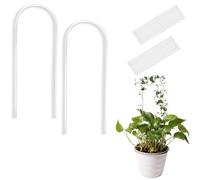 2pcs Treillis pour Plantes en Acrylique en Forme de U, 35x10cmTreillis Plantes Pot avec 20 Attaches de Câble Abri Plantes Grimpantes pour Intérieur Extérieur Jardin Cour