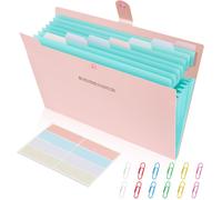 2pcs Trieur 13 Pochettes, A4 Range Document Plastique Classement Extensible Accordéon Organiseur, Trieur Valisette Classeur Organiseur Documents Accordéon Document Avec Onglets De Couleur