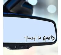 2PCS Trust in God Car Rearview Mirror Sticker Car Rearview Mirror Decal Inspirational Vinyl Sticker Ideal Christian Gift for Women Upgrade Your Style with Cute Trendy Automotiv Decal(Noir)