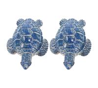 2pcs Turtle Toilet Bolt Covers - Decorative Ceramic Sea Turtle Toilet Bolt Covers Screw Caps for Coastal Hotel Home Beach House