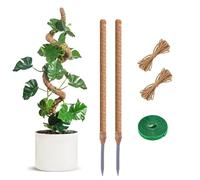 2Pcs Tuteur Plante 60Cm Pliable en Coco Support pour Plantes Grimpantes Extendable pour Jardin Maison