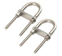 2pcs U Bolts pour remorque de bateau, remorque de bateau en acier inoxydable U Boulons, matériel pont marine robuste M6X90