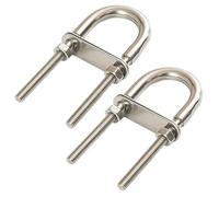 2pcs U Bolts pour remorque de bateau, remorque de bateau en acier inoxydable U boulons, quincaillerie pont marine robuste M6X90