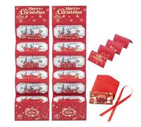 2PCS Une Idée Cadeau de Noël Élégante, Enveloppe cadeau de Noël en espèces, Porte-monnaie de Christmas à 6 compartiments, Enveloppe surprise amusantes Cadeaux pour famille et amis (Deer)