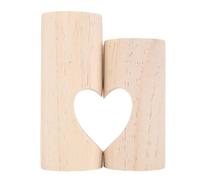 2pcs Unity Heart Heart Thé Light Candle Holder Table Centraire Centraire Decorative Wood Soalight Set for Home Decor Dining Table Living Room Party