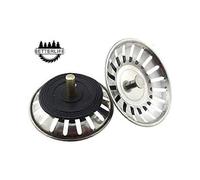 2PCS Universal Basket Drain 8cm Stainless Steel Sink Strainer Filter Double Layer Sink Stopper Sink Drainer