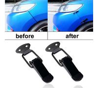 2pcs Universal Car Bumper Auto Mudguard Hatch Lids Quick Release Fastener Noir