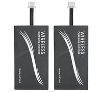 2PCS Universal Type-C QI Adaptateur de Chargeur sans Fil Récepteur de Charge D'autocollant de Téléphone Portable, Adapté à Tous Les Téléphones Portables USB-C, pour Samsug,