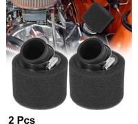 2pcs Universel 40mm Courbé Moto Carburateur Air Filtre Nettoyant