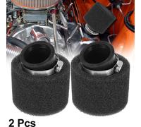 2pcs Universel 45mm Courbé Moto Carburateur Air Filtre Nettoyant