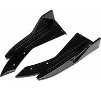 2Pcs Universel Anti-Scratch Voiture Amortisseur arrière Lip Wrap Séparateur d'Angle Noir Brillant