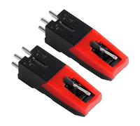 2pcs Universelles Cartouche de Tourne-Disque, Cartouche Platine Vinyle Stylet Tourne Disque Aiguille de Platine Aiguille Tourne Disque pour LP Phonographe, Victrola, ION, Crosley