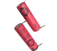 2PCS UR14500AC 3.7V 740mAh Batterie de remplacement compatible avec Braun, compatible avec Oral-B Pro 2 Type 3766 IO4 IO5 IO6 IO7 IO9 IO8 3758 3759 Solder Leg Design pour brosses à dents électriques(S
