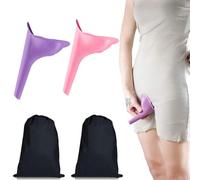 2pcs Urinoir Féminin, Urinoir Réutilisable à Entonnoir en Silicone, Pipi Debout Portable pour Femme, pisse debout femme, Toilettes pour Camping, Randonnée, Vacances