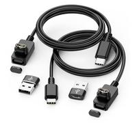 2PCS USB C Cable de Charge pour Garmin Montre Forerunner 45 165 245 255 265 | Pour Approach s70 s60, Fenix 7 6 5, Vivoactive 6 5 4, Venu 3 2 Type C Cordon Chargeur pour Garmin, avec Adaptateur USB-A