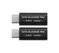 2PCS USB Type-C Bloqueur de DonnéEs USB-C Juice Jack Adaptateur Prise en Charge Charge Rapide (50V / 5A) ArrêTer le Vol de DonnéEs (Noir)