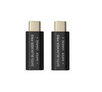 2PCS USB Type-C Bloqueur de DonnéEs USB-C Juice Jack Adaptateur Prise en Charge Charge Rapide (50V / 5A) ArrêTer le Vol de DonnéEs (Noir)