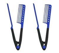 2pcs V Peigne De Coiffure En Résistant À La Chaleur, Peigne À Coiffure Plate, Poils Secs Et Mouillés Outil De Style De Soins Pour La Maison De Rendez-vous