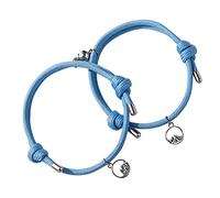 2PCS Valentine's Day Glow in The Dark Rope Sea Vow Magnet Suction Couple Bracelet Pair of Statement