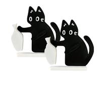 2Pcs Vase en Forme De Moustache De Chat, Adorable Aimant Décoratif pour Réfrigérateur Représentant Un Chat Noir, Aimant Décoratif en Acrylique en Souvenir De Votre Animal De Compagnie