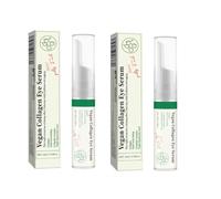 2PCS Vegan Collagen Eye Serum with Peptides & Hyaluronic Acid Improve Skin Elasticity, Reduce Fine Lines & Dark Circles Eye Care