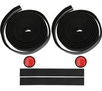 2pcs vélo Cuir synthétique Eva -ceinture de guidon Roadbike Antislip Bar Tape sangle (noir)