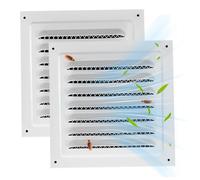 2pcs Vent à pignon 5, 9 x 5, 9 pouces, évent de grenier en acier avec écran d'insectes intégré épaissis et résistant à la rouille pour l'équipement mécanique extérieur intérieur véhicules