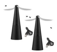 2pcs Ventilateur Anti Mouche, Ventilateur Anti Insectes Chasse Mouche Ventilateur Électrique VentilateursAnti Moustiques Silencieux pour Tables pour Éloigner Les Mouches Et Les Insectes des Aliments