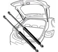 2Pcs Vérins à Gaz de Hayon Coffre pour Chrysler Delta Hatchback 2011-2014(OEM-51809199)-64.5cm, Amortisseur Arrière de Support de Levage