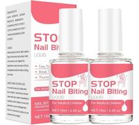 2PCS Vernis anti-morsure des ongles, Stop Biting Nails, Alternative au vernis à mordre les ongles, Anti Nail Biting Polish, Prévention des morsures des ongles pour enfant et adultes, 15ml*2