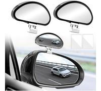 2pcs Verre en verre aveugle mirroir auto pour Peugeot Partner Van 2019-2024 Miroir D'angle Mort Pour Rétroviseur, Rétroviseur Auxiliaire Réglable à 360 Degrés