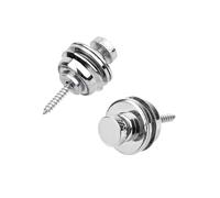 2pcs Verrou de Sangle Guitare, Métal Boutons de Sangle de Guitare Fixation pour Sangle de Guitare Attache Sangle Guitare pour Basse Ukulélé Acoustique Classique Guitare Électrique (Argent)