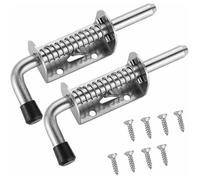 2pcs Verrou Porte de Garage Serrure Portail Verrou de Porte Serrure de Porte Abri de Jardin Verrou Ressort Acier Inoxydable 304 Bo