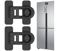 2pcs verrouillage du réfrigérateur Strong adhésif verrouillage du congélateur non toxique Abs de sécurité enfant Réfrigérateur de porte pour armoire, tiroirs, lave-vaisselle, toilettes