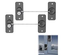 2PCS Verrous De Sécurité Pour Armoires Et Fenêtres Pour Enfants, Securite Fenetre Enfant, Protection Bloque Fenetre Enfant, Convient Pour Réfrigérateur, Lave-Linge, Armoire, FenêTre, Noir