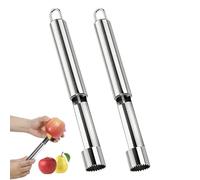 2Pcs Vide Pomme Acier Inoxydable, Vide-Pomme en Acier Durable Antirouille, Coupe Pomme Extracteur pour Pommes Poires et Fruits, Étanche et Robuste pour Préparation Culinaires Quotidiennes
