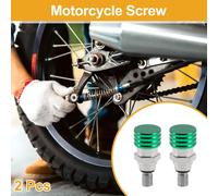 2Pcs Vis De Moto Universelle M4X0.7 - Valve De Purge D'Air De Fourche De Moto Tout-Terrain Motocross - Métal Vert