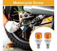 2Pcs Vis De Moto Universelle M4X0.7 - Valve De Purge D'Air De Fourche De Moto Tout-Terrain Motocross - Métal Orange