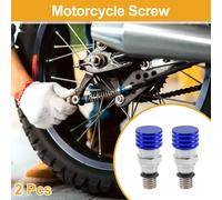 2Pcs Vis Universelle Pour Moto M5X0.8 - Valve De Purge D'Air De Fourche De Moto Tout-Terrain Motocross - Métal Bleu