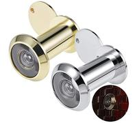 2Pcs Visionneuse de Porte Judas,Judas pour Porte 16MM 220-Degree Judas de Confidentialité Rotatif Judas en Acier Inoxydable,pour Portes de 40 à 65MM pour Maison Bureau Hôtel