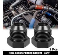 2pcs Voiture AN12 Mâle Flare Boulon Obturation Bouchon Verrouillage Écrou Raccord Noir
