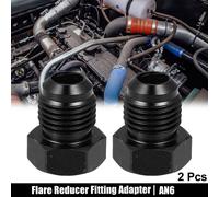 2pcs Voiture AN6 Mâle Flare Boulon Obturation Bouchon Verrouillage Écrou Raccord Noir