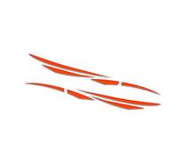 2Pcs Voiture Corps Côté Autocollants, Sports Racing Stripes Autocollant PVC modifiés Autocollant de Décoration pour Voitures, Camions, SUV, Véhicules Tout-Terrain (Orange)