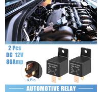 2Pcs Voiture Relais 4 Broche 12V 80Amp SPST Modèle JD2912-1H-12VDC 80A 14VDC
