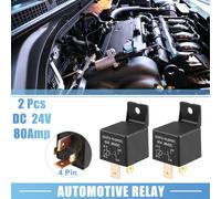 2Pcs Voiture Relais 4 Broche 24V 80Amp SPST Modèle JD2912-1H-24VDC 80A 28VDC