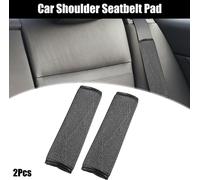 2pcs Voiture Siège Ceinture Protecteur Coussinet Épaule Sangle Universel Blanc