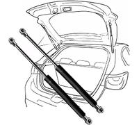 2Pcs Voiture Verin Hydraulique de Coffre pour Hummer H2 6.0L 2003-2007 Hummer H2 6.2L 2008-2009, Autos Vérins Gaz Hayon Amortisseurs Vérins à Gaz Ressort Support