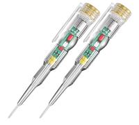 2PCS Voltage Tester Pen 24-250V Non Contact Voltage Tester Screwdriver Detector High Sensitivity Electrical Pen with Light Indicator for Circuit Test