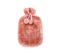 2PCS Warm Water Bag Cloth Cover Soft Simulation Plush Cute Hot Bottle Insulated Pour Ventre Cou(Pink)