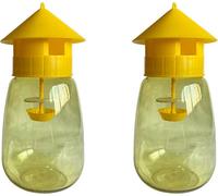 2PCS Wasp Bag Traps Yellow Plastic Wasp Deterrent Killer Insect Catcher (piège à guêpes)